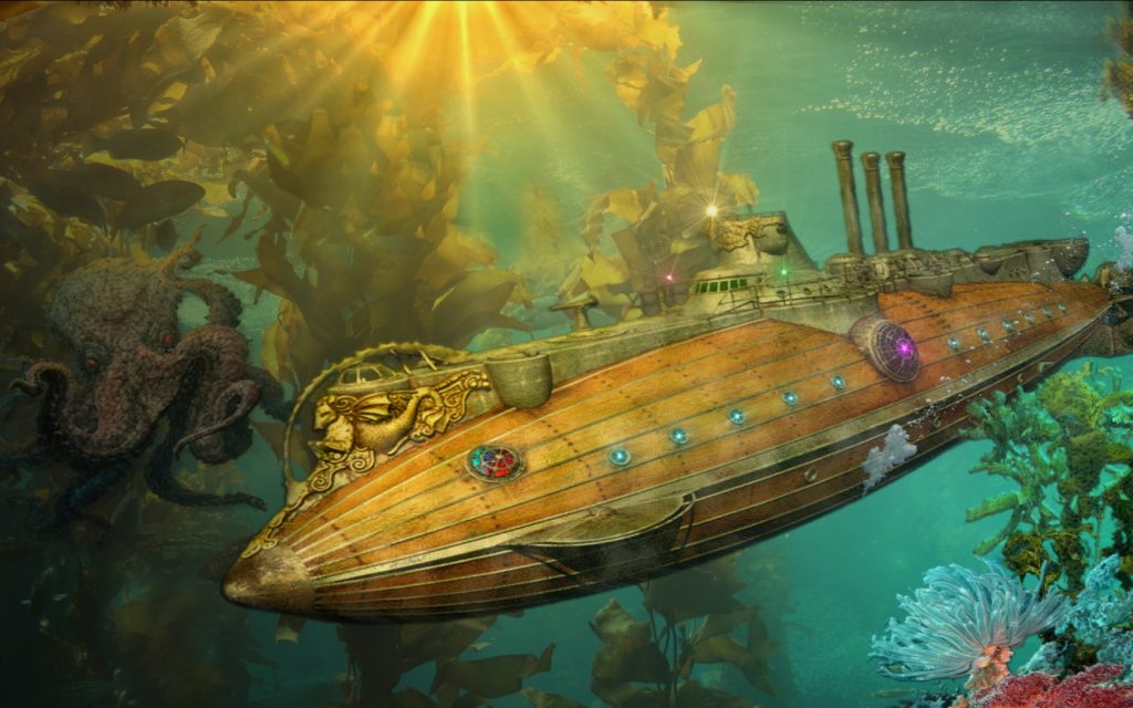 wallpaper submarino steampunk