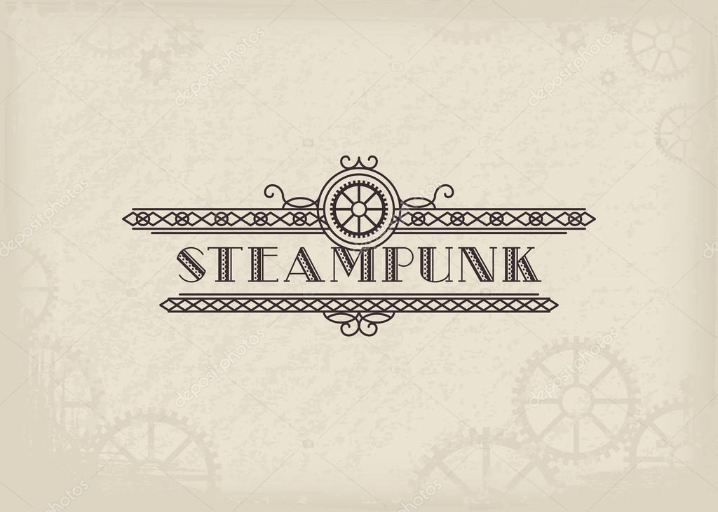 steampunk logo básico
