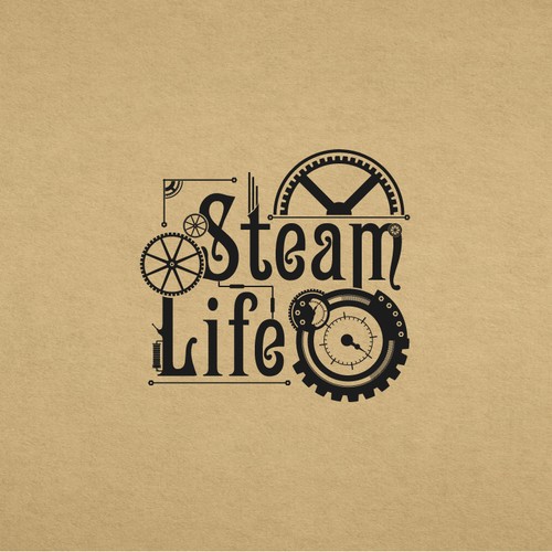 logo steampunk sencillo