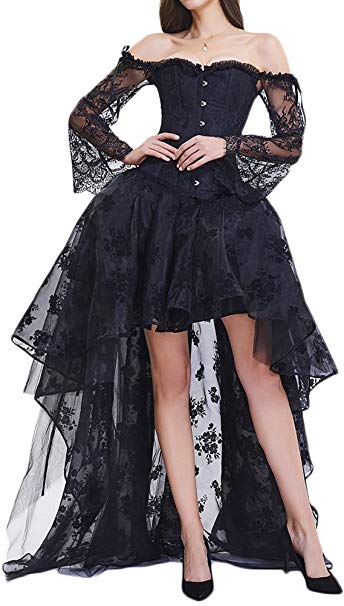 comprar amazon vestido negro steampunk mujer